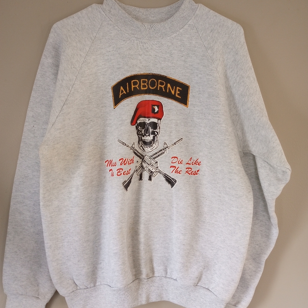 Fruit of the loom MESS WITH THE BEST..,DIE WITH THE REST AIRBORNE SWEATSHIRT